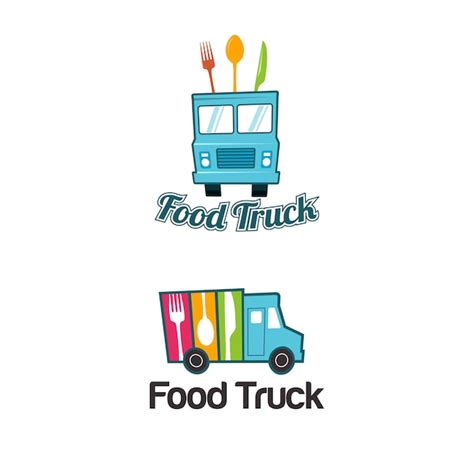 Premium Vector | Food truck logo template