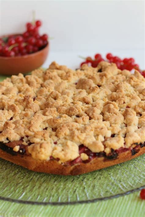 Johannisbeerkuchen Mit Streuseln Und Sekt