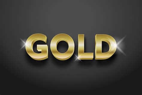 Premium Vector Editable 3d Gold Text Effect