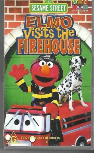 Sesame Street Elmo Visits The Firehouse Vhs Video Tape Near New Ebay