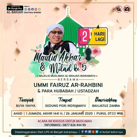 Maulid Akbar Nabi Besar Muhammad Saw Milad Majelis Muslimah Al Bahjah