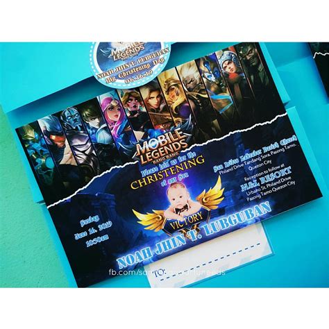 Mobile Legends Theme Invitation 4R Size Shopee Philippines