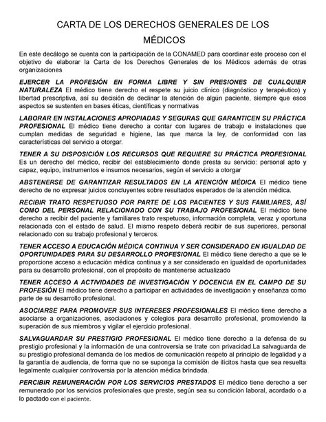 Carta De Los Derechos Generales De Los Carta De Los Derechos