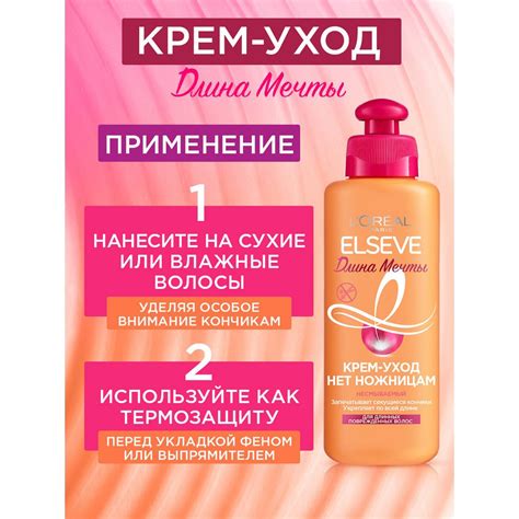 Крем-уход L'Oreal Elseve Длина Мечты Нет Ножницам, 200 мл: купить