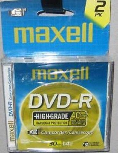 Maxell Dvd R High Quality Disc Camcorder Min Gb Pk Maxwell