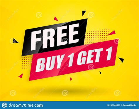 Buy 1 Get 1 Free Sale Tag Banner Design Template Discount App Icon