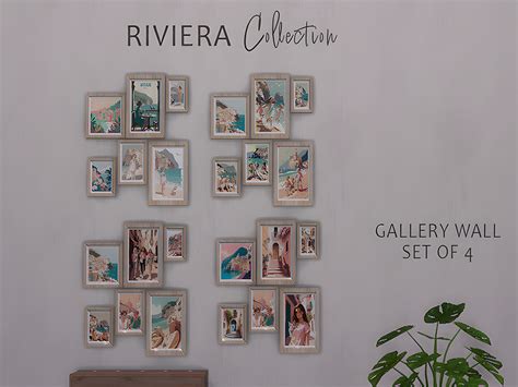 The Sims Resource - Riviera Framed Travel Portraits - Gallery Wall Set 1