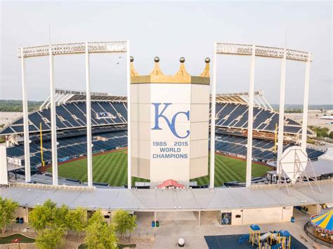 Aerial Drone Photos Of Kauffman Stadium Kansas City Missouri