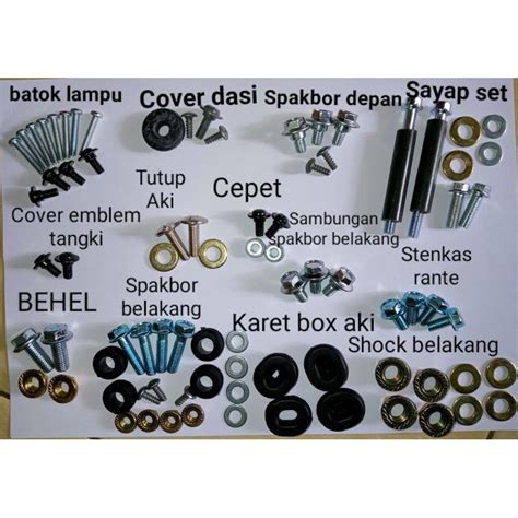 Jual Baut Baud Full Set Body Honda Astrea Prima Shopee Indonesia