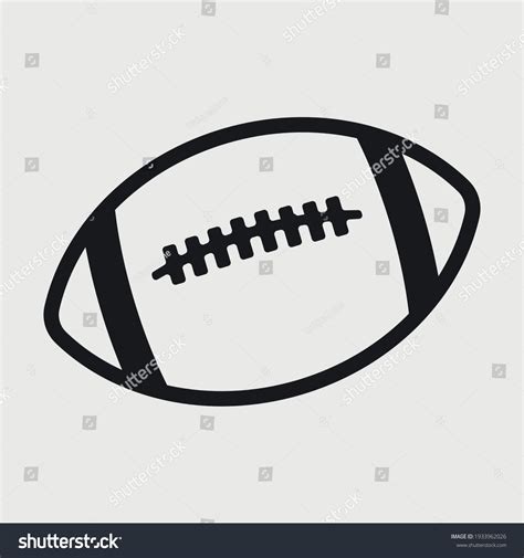 Rugby Ball Outline Printable Vector Design Royalty Free Stock Vector