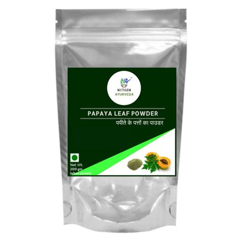 Nxtgen Ayurveda Papaya Leaf Powder Gm Amazon In Health