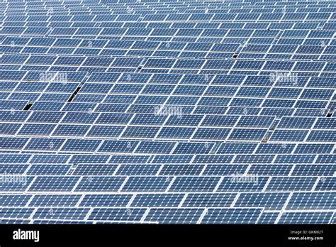 Picture Of A Field With Rows Of Solar Collectors Stock Photo Alamy