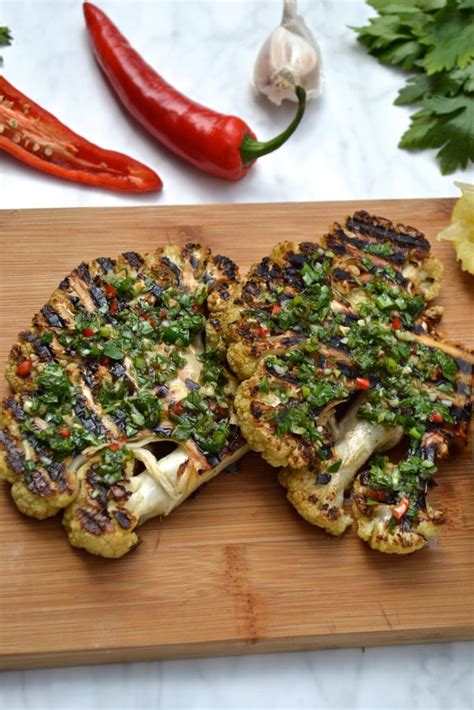 Bbq Cauliflower Steak With Chimichurri Vegan Every Last Bite