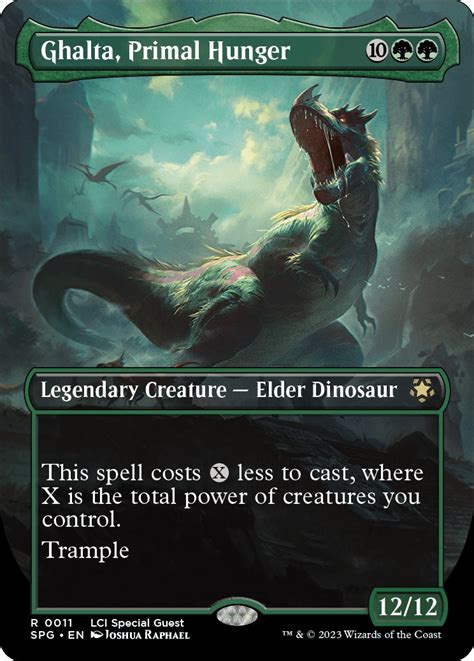 Ghalta Primal Hunger Borderless Special Guests Magic The Gathering