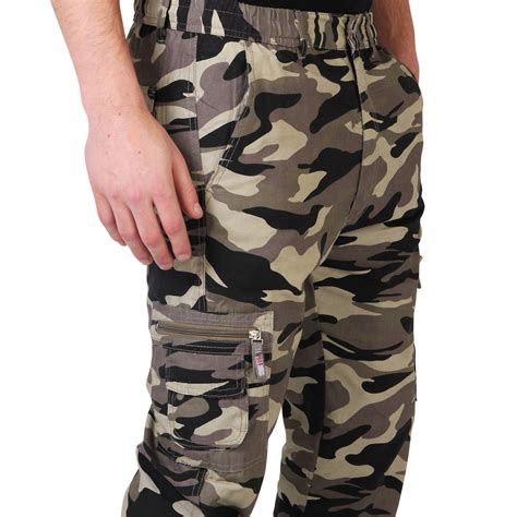 Mens Combat Military Army Camouflage Cargo Trousers Pants Casual Work