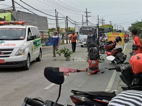 Bersenggolan Dengan Motor Kakek Tahun Tewas Tertabrak Truk Di Jalan