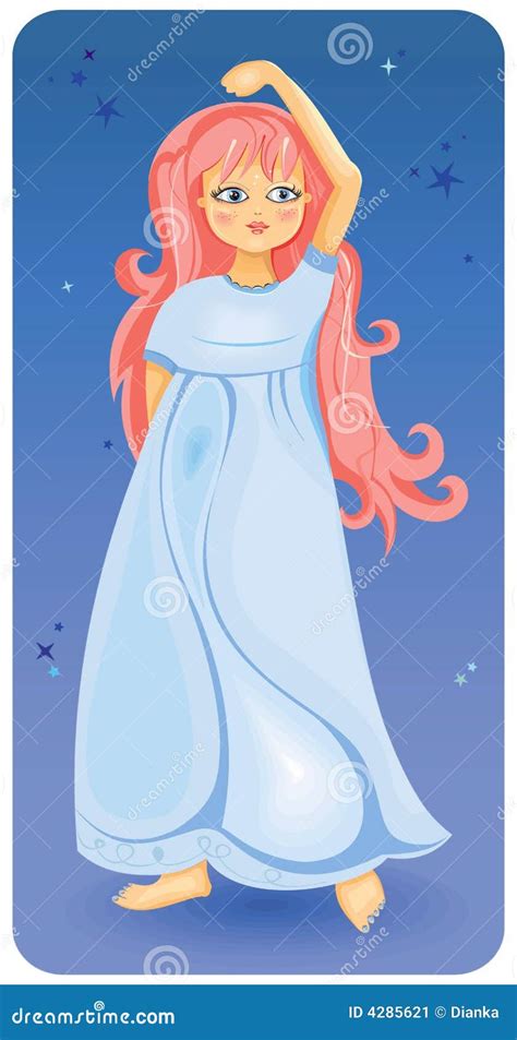 Beautiful Girl With Pink Hair Stock Vector Illustration Of Female