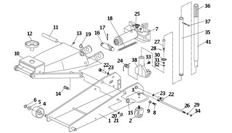 Draper Tj3hdb 3 Tonne Trolley Jack Spare Parts Spare53089 From Spare