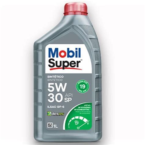 Óleo Lubrificante de Motor Mobil Super API SP 5W30 100 Sintético GF 6