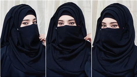 Summers Hijab With Niqab Layered Hijab With Niqab Full Coverage