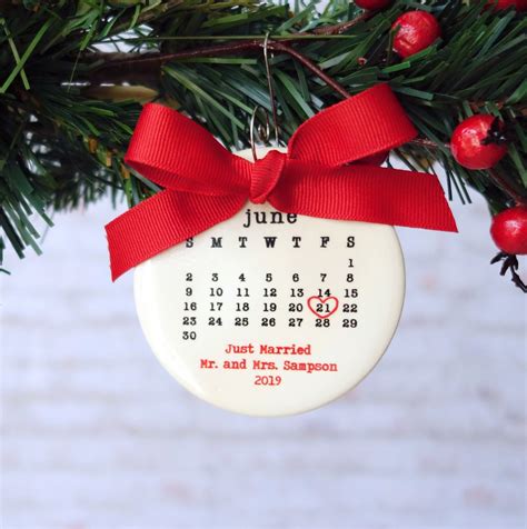Just Married Ornament Wedding Ornament Personalized Etsy