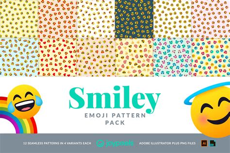 Smiley Emoji Patterns By Joypixels® Graphic Patterns ~ Creative Market