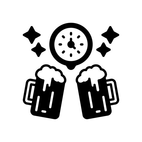 Happy Hour Icon In Vector Illustration Vector Art At Vecteezy