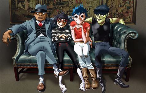 음악 소파 스타일 예술 Gorillaz 그룹 Noodle Russel Hobbs Noodle Jamie