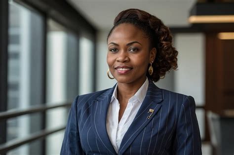 Empowered African Businesswoman In Office Attire Premium Ai Generated