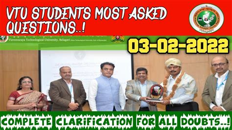 Vtu Students Most Asked Questions Vtu Update Today Vtu Rd Sem