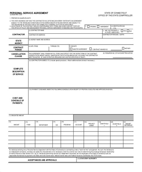 Free 9 Sample Personal Agreement Forms In Pdf Ms Word