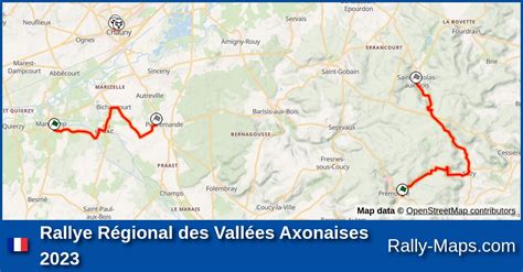 Streckenverlauf Rallye Régional des Vallées Axonaises 2023 Coupe