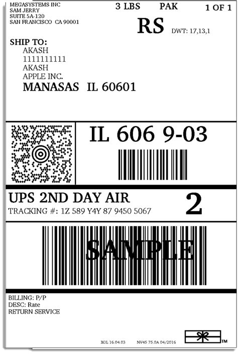 31 Ups Shipping Label Example Labels Design Ideas 2020