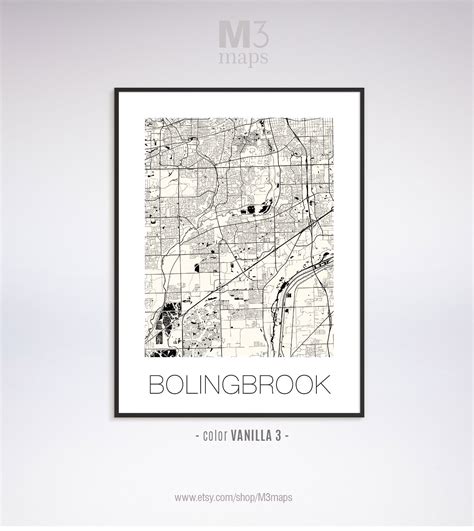 Bolingbrook Illinois Bolingbrook IL Map Bolingbrook Map - Etsy