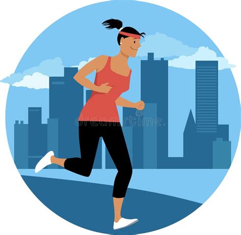 Marathon Training in the City Stock Vector - Illustration of marathon ...