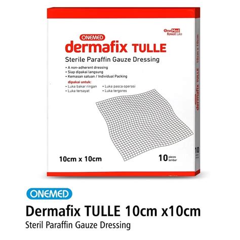 Jual Dermafix Tulle 10 X 10 Cm Paraffin Gauze Onemed Box Isi 10Pcs