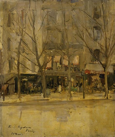 Street In Paris Painting Constantin Alexeevich Korovin Oil Paintings