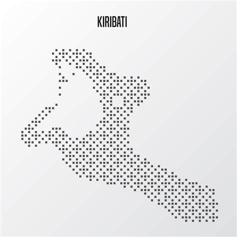 Premium Vector Country Map Kiribati Made From Abstract Halftone Dot