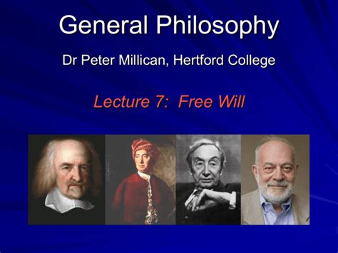 Free Will - Philosophy at Hertford College