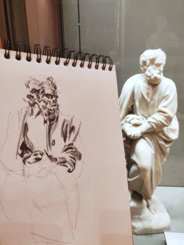 Croquis Les sculptures des cours Marly et Puget au Louvre Delphine à