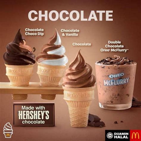 Mcdonald S With Hershey Chocolate Ice Cream With Flavours To Choose