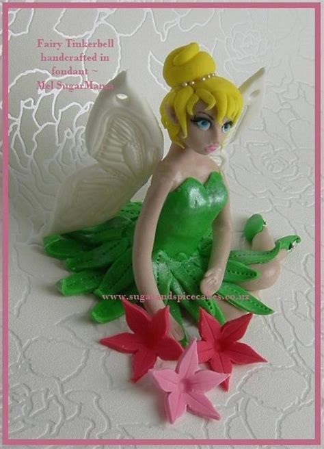 Tinkerbell Fairy Handmade Fondant Cake Topper Decorated Cakesdecor