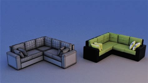 3d Model Corner Sofa Vr Ar Low Poly Cgtrader