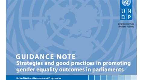 Guidance Note Strategies And Good Practices In Promoting Gender