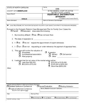 NC Affidavit Form