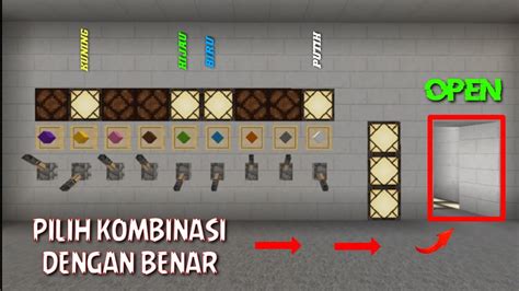 Cara Membuat Pintu Password Di Minecraft No Mods No Addon Youtube