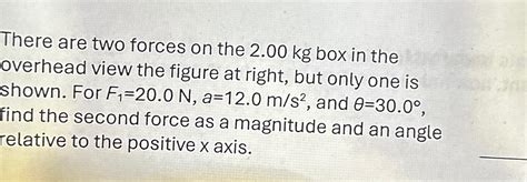 Solved There Are Two Forces On The 2 00kg ﻿box In The