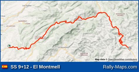 Ss El Montmell Stage Map Rally De Espa A Wrc Rally