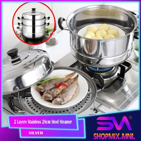 Shopmix Layers Stainless Cm Steel Steamer Cookware Multi Functional