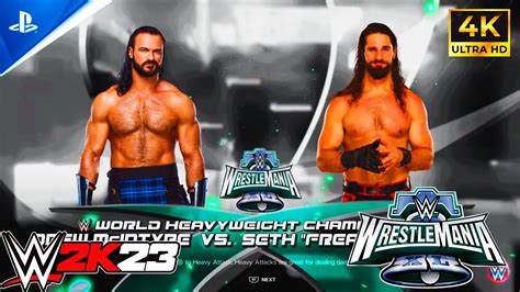 Seth Rollins VS Drew McIntyre WrestleMania 40 World Heavyweight